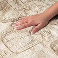 thumbnail image 3 of Addison Rugs Dream Shag Premium Machine Washable Transitional Mason Jars Beige Rectangle Rug, 5' x 7'6", 3 of 8