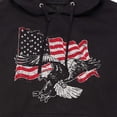 thumbnail image 3 of Instant Message - Eagle Flag   - Men's Pullover Hooded Fleece Sweatshirt, 3 of 6