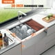 thumbnail image 2 of Fregadero de cocina Farmhouse VEVOR 304 de acero inoxidable 30 cm con Acc, 2 of 9
