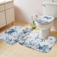 thumbnail image 4 of Ocean Crab Bathroom Rugs Set Blue Yellow Sea Star Shell Coral Blue Non Slip Absorbent Soft Bath Mats 3 Piece Set with Bathroom Rug, U-Shaped Floor Mat, Toilet Seat Cover Small Size, 4 of 9