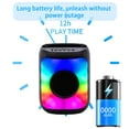 thumbnail image 6 of YMTQ Party Subwoofer Bluetooth Speaker Portable Outdoor Speaker Bluetooth Wireless Sound With Mixed Colour Lights,Black,, 6 of 9