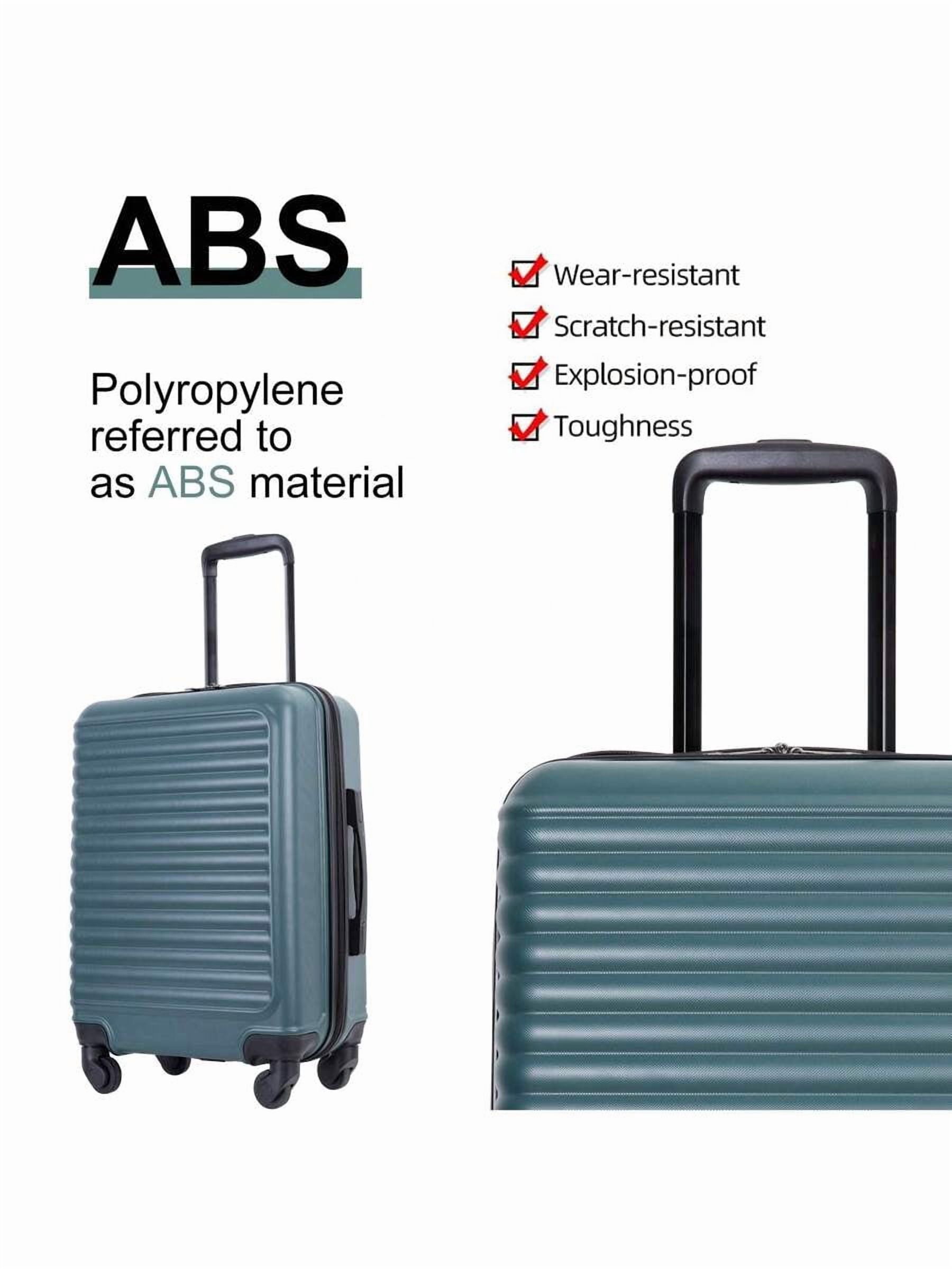 JL  20" Carry-On Luggage Hardside Luggage Carry On Suitcase Airline Approved With Spinner Wheels Uprigth Lightweight Underseater For Airplanes