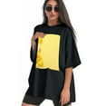 thumbnail image 3 of Plus Size Shirt for Women Black Tops for Women Short Sleeves Shirt for Women Easter T Shirt Oversized Shirt for Women S, 3 of 5