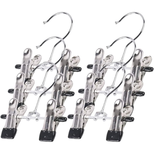 SUNTRADE Double Adjustable Clips Boots Hangers,Space Saving Boots Socks Bags Hanging Clips Boot Holder Boot Organizer,Set of 6