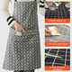 thumbnail image 3 of Delantal impermeable de 3 piezas con bolsillos, delantales de cocina ajustables, delantal con pechera para hornear y limpieza del hogar, 3 of 5