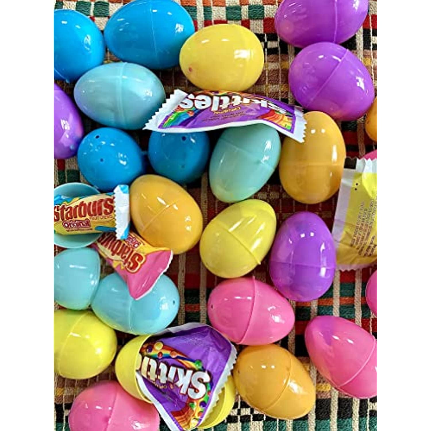 Skittles, Starburst, Candy Pre Filled Easter Eggs (25 Count)