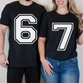 thumbnail image 3 of 6 7 Matching Shirts, Funny Number T-Shirts for Couples, Friends, and Family, Trendy Meme Graphic Matching Tees, 3 of 6