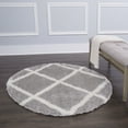 thumbnail image 2 of SoHome Carmela Tali Geometric Area Rug, Gray/Ivory, 5'2" Round, 2 of 5