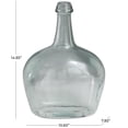thumbnail image 3 of DecMode 15" Handmade Wide Spanish Bottle Neck Teal Recycled Glass Vase, 3 of 11