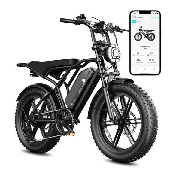 TST Electric Bike for Adults, 750W Peak 1500W Motor, 20"x4" Fat Tire, 28Mph E Mountain Bike, 48V/15AH UL2849