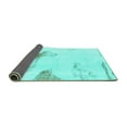 thumbnail image 2 of Ahgly Company Indoor Round Solid Turquoise Blue Modern Area Rugs, 8' Round, 2 of 4