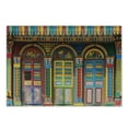 thumbnail image 1 of Colorful Cutting Board, Vibrant Colored Building Facade of a Building South Asia Singapore Architecture, Decorative Tempered Glass Cutting and Serving Board, Small Size, Multicolor, by Ambesonne, 1 of 1