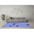 thumbnail image 3 of Ahgly Company Machine Washable Indoor Rectangle Abstract Blue Modern Area Rugs, 4' x 6', 3 of 4
