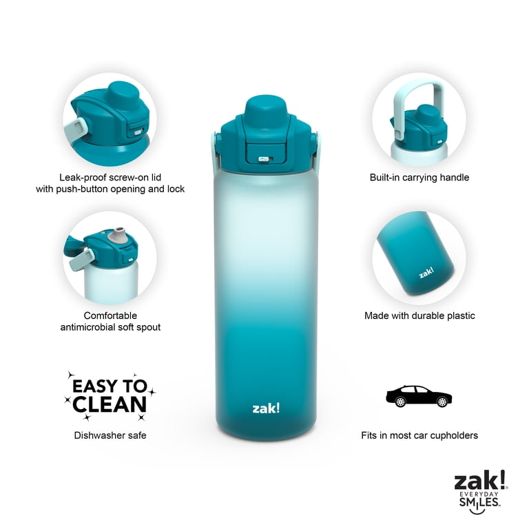 Zak Designs 32oz Ombre Blue Plastic Water Bottle photo 3
