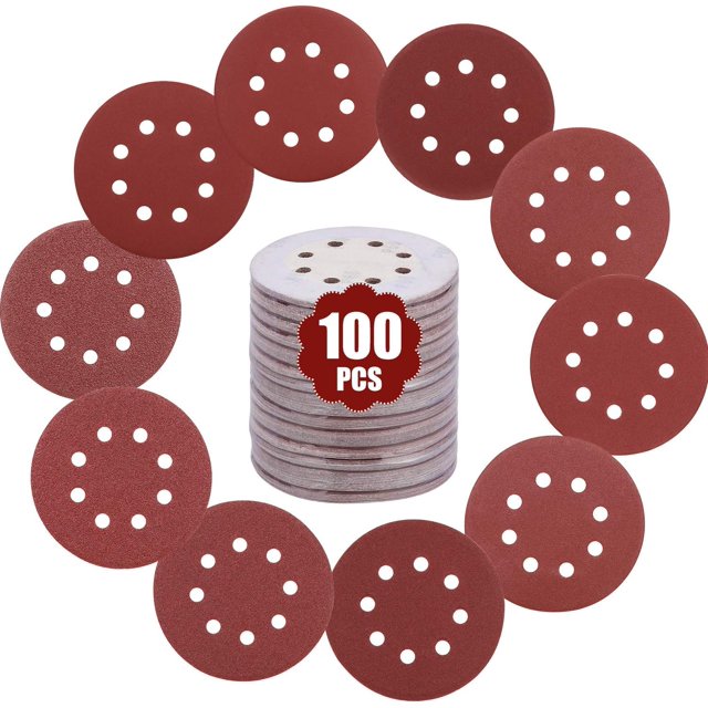 5 Inch 8 Hole 40-2000 Grit Grinding Wheel Sandpaper Kit Can Be Sanded/Polished