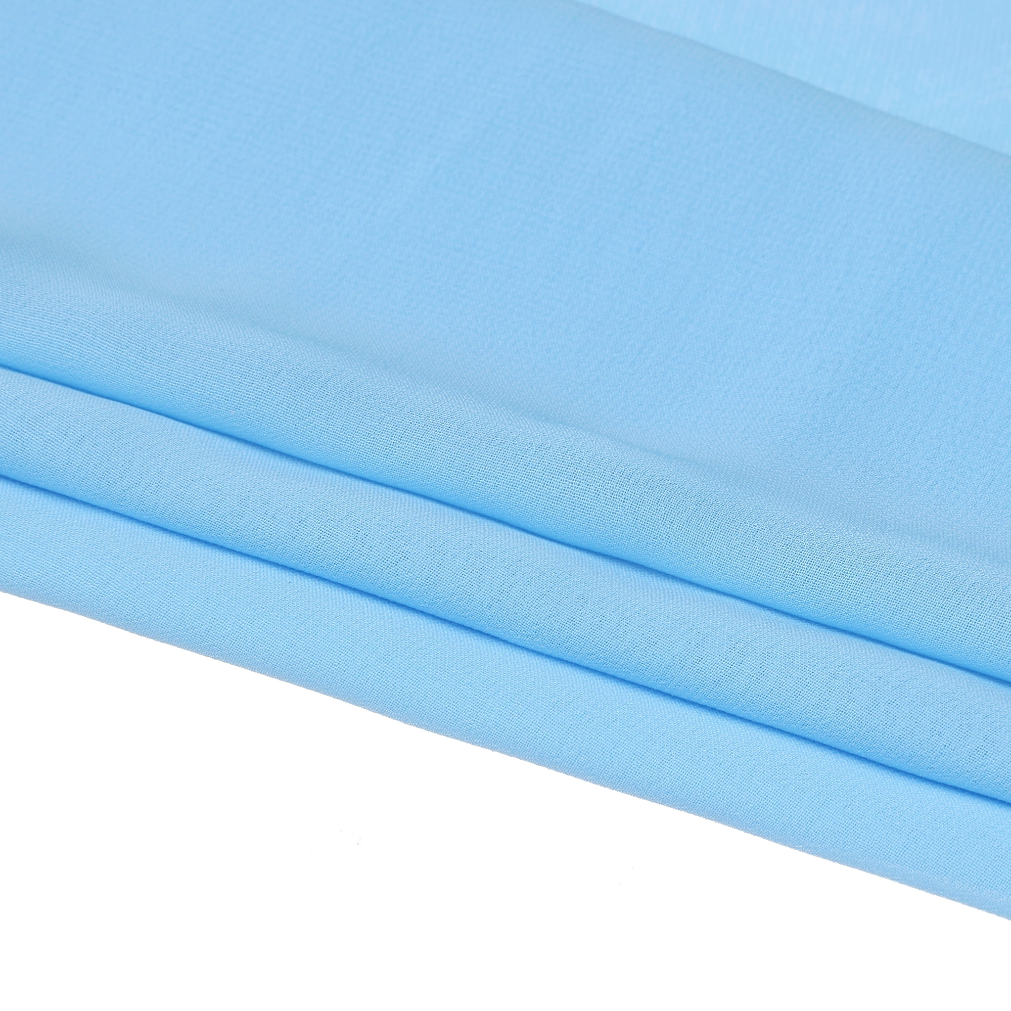 Unique Bargains 10ft Chiffon 120 Inch Long Sheer Romantic Table Runner (6 Count) Sky Blue 28x120 Inch