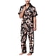 thumbnail image 1 of Pijamas de manga corta para hombre, informales, con cuello vuelto, para estar en casa, 1 of 3