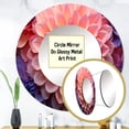 thumbnail image 3 of Designart "Endless Beauty In Pink Dahlias" Dahlia Rund Mirror For Wall Decor - Large Purple Round Print Mirror - Round Traditional Mirror - Wall Mounted Round Large Mirror - 29" x 29", 3 of 6