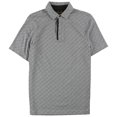 thumbnail image 1 of Tasso Elba Mens Textured Diamond Polo Shirt, Grey, XX-Large, 1 of 1