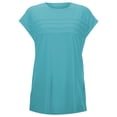 thumbnail image 2 of Womens T Shirts Summer Tops 2025 Cap Sleeve Crewneck Pleated Front Loose Fit Casual Tees Tshirts Shirts for Women, 2 of 8