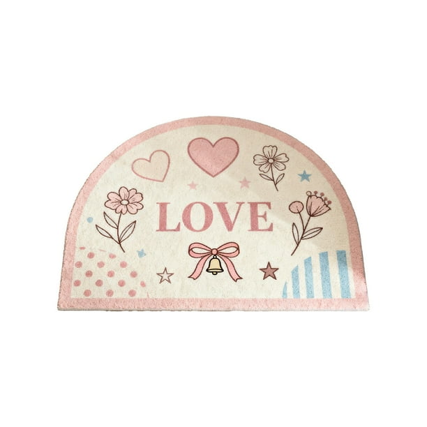 Alfombra de Puerta de San Valentín 60x40cm Alfombra de Pie Antideslizante para Cocina Y Baño