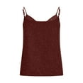 thumbnail image 3 of Womens Summer Sexy Deep V Neck Cami Shirts Solid Color Spaghetti Straps Basic Sleeveless Camisole Tank Tops Blouses, 3 of 6
