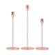 thumbnail image 4 of Candelabros para velas cónicas Candelabros decorativos Se adapta a 3/4 de pulgada Oro rosa, 4 of 9