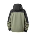 thumbnail image 4 of LYSMORA Men's Color Block Hooded Rain Jacket Full Zip Adjustable Cuff Outdoor Wind Coat for Hiking and Camping, 4 of 5