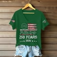 thumbnail image 4 of Women's 250th Anniversary USA Shirt Independence Day Top 4th of July Shirts America 250 Merchandise V Neck Flag Graphic Casual Tee, 4 of 5