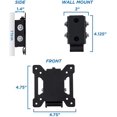 thumbnail image 4 of Tilting TV Wall Mount Bracket for Small TV and Computer Monitors, Low-Profile Design with Quick Release Function, Fits 24, 27, 30 and 32 Inch Screens Up to VESA 100, 44 Lbs Capacity, Black, 4 of 5