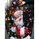 thumbnail image 3 of Sudadera con capucha y estampado 3D para hombre con temática navideña, ropa deportiva con cordón, camisetas de manga larga, ropa gráfica divertida para hombre, 3 of 5