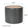 thumbnail image 4 of Homebeez PU Round Storage Ottoman Footrest Stool, Coffee Table with Removable Wooden Lid for Bedroom/Living Room, Gray 18.7"D x 15.5"H, 4 of 6