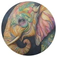 thumbnail image 3 of Ryvnso Bohemia Art Elephant Round Plate Mats Dining Table Placemat Set of 4 for Holiday Decoration, 3 of 7