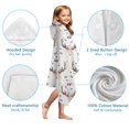 thumbnail image 7 of White Deer Antler Flower Pattern Hooded Bath Towel，50"x30" for Ages 3 To 12 Kids, Quick Dry Lightweight Soft Microfiber Hood Beach Towel Cover Up for Kids, 7 of 7