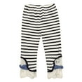 thumbnail image 2 of Girls' Knit Striped Pants with Lace Bottom RH1644, 2 of 7
