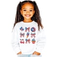 thumbnail image 2 of 4th of July Patriotic Sweatshirt for Women & Kids USA Red White Blue Family Matching Crewneck White Sweatshirt Youth Small, 2 of 8