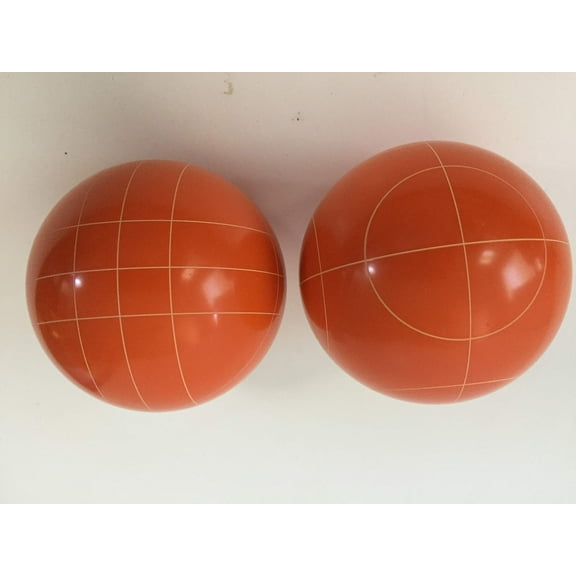 Pack of 2 - Replacement Bocce Balls - 107mm - Orange with 2 Different Scoring Patterns