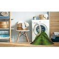 thumbnail image 2 of Ahgly Company Machine Washable Indoor Square Transitional Army Green Area Rugs, 3' Square, 2 of 7