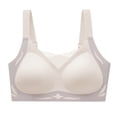 thumbnail image 5 of Iugvhana Women's Seamless Bras Full Coverage Wireless Bra Wide Straps Push Up Bras Anti-Sagging Breathable Everyday Adjustable Bra Beige XL, 5 of 6