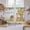 White, variant on Sunflowers Trucks Kitchen Curtain for Berdoom Living Room Cafe 45 Inch Length, Spring Farmhouse Eucalyptus Orange Plaid Tiers Curtains Light Filtering Drapes Window Treatment 2 Panels 52"Wx45"L