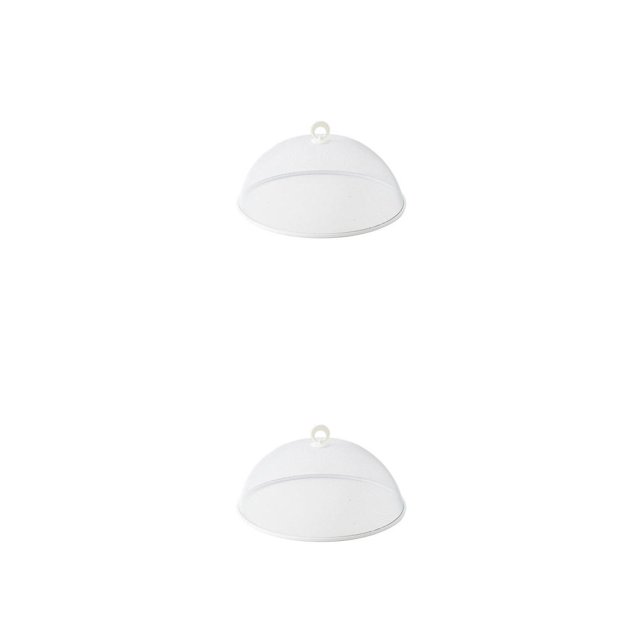 Monstrate Cubierta para alimentos, accesorios para el hogar, tienda antivoladora, utensilios de artesanía, utensilios de cocina, pantalla Blanco 2piezas