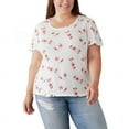 thumbnail image 2 of Lucky Brand Ladies' Flutter Sleeve Top Size: L, Color: Cream Multi, 2 of 3