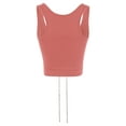 thumbnail image 3 of A2Y Women's French Terry Front Rhinestone Detail Tank Top Blush S, 3 of 7