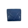 thumbnail image 2 of Pre-Owned CHANEL Matelasse Coco Mark Lambskin Bifold Wallet, Blue, 28640 (Good), 2 of 10