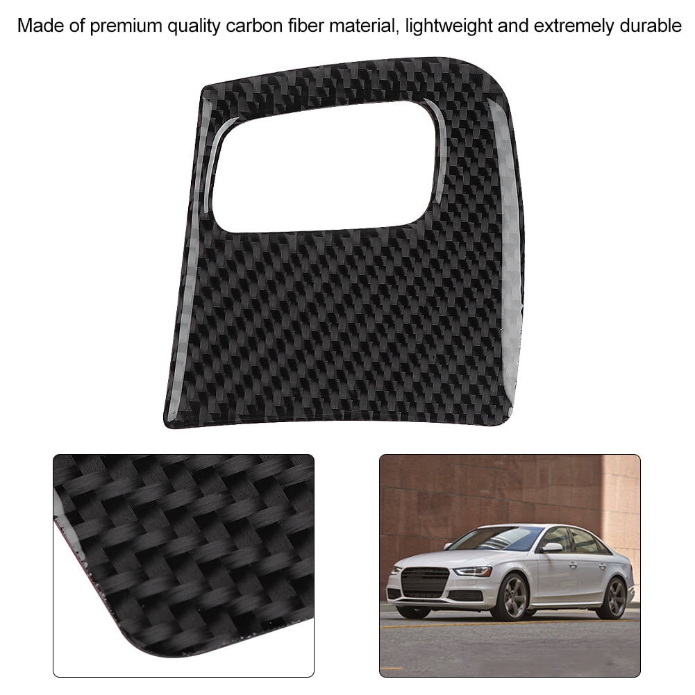 For Audi A4 B8 A5 8T S5 2008-2015 Carbon Fiber Engine Start Key Frame Cover Trim