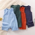 thumbnail image 5 of JUMEYU Baby Boy's Clothing Baby Boy Romper Boy Cotton Romper Short Sleeve 0 3 6 9 12 18 24 Months (Orange,9-12 Months), 5 of 5