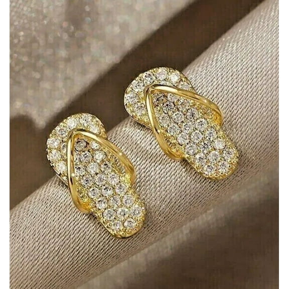 Simulated Diamond 1.00Ct Round Cut Women's Stud Earring 14K Yellow Gold Plated