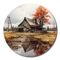 thumbnail image 4 of Designart "Wise and Weathered Barns I" Countryside Oversized Wall Clock, 4 of 5