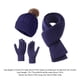 thumbnail image 3 of Conjunto De Gorro, Bufanda Y Guantes De Punto De Color Liso, De Lana, Clidos Y Resistentes Al Fro, Para Uso En Exteriores E Invierno, Para Protegerse Del Fro, Paquete De 3, Color Negro., UKHBMC, 3 of 9
