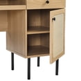 thumbnail image 5 of Computer Work Desk, Brown Oak, Wood, Home Office Business, Modern Contemporary HB34514, 5 of 9